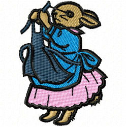 Rabbits Embroidery Design 1